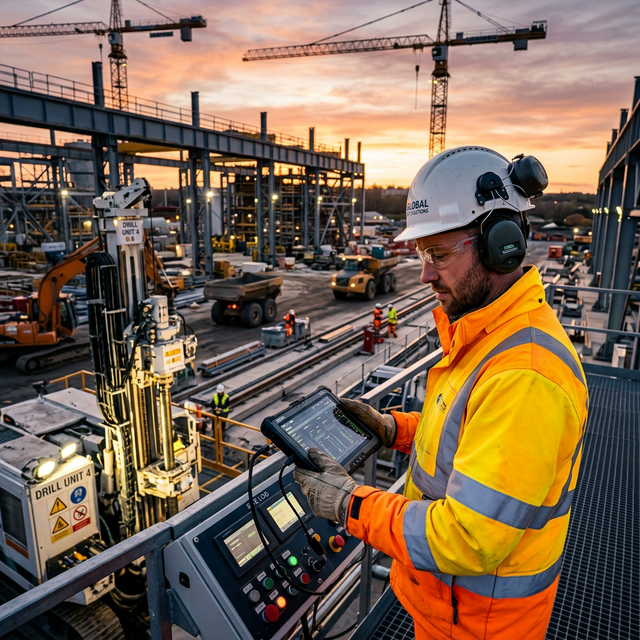 Trabajadores en entorno industrial